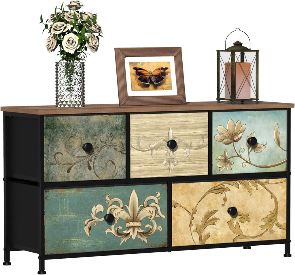 Fabric Dresser with 5 Drawers M733417