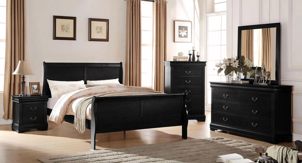 Black Queen 5pcs Bedroom Set C56248