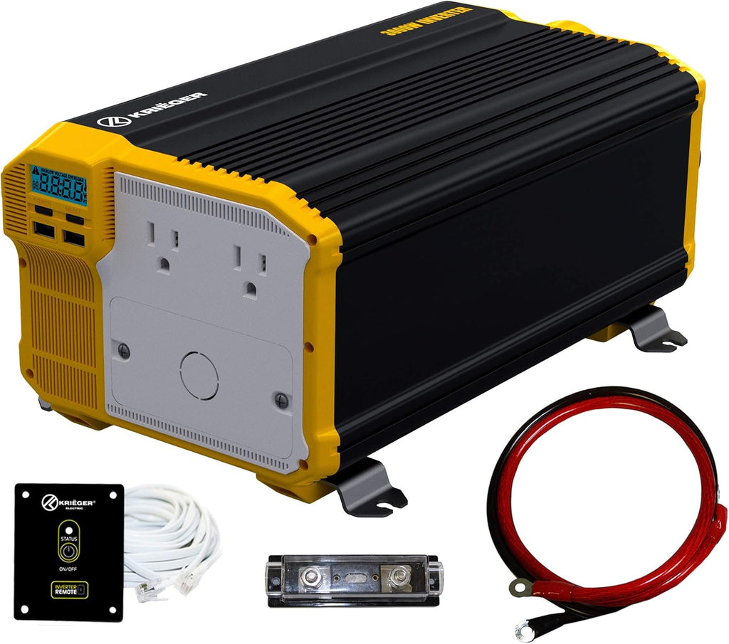 3000 Watts 12V to 110V Modified Sine Wave Power Inverter A4065