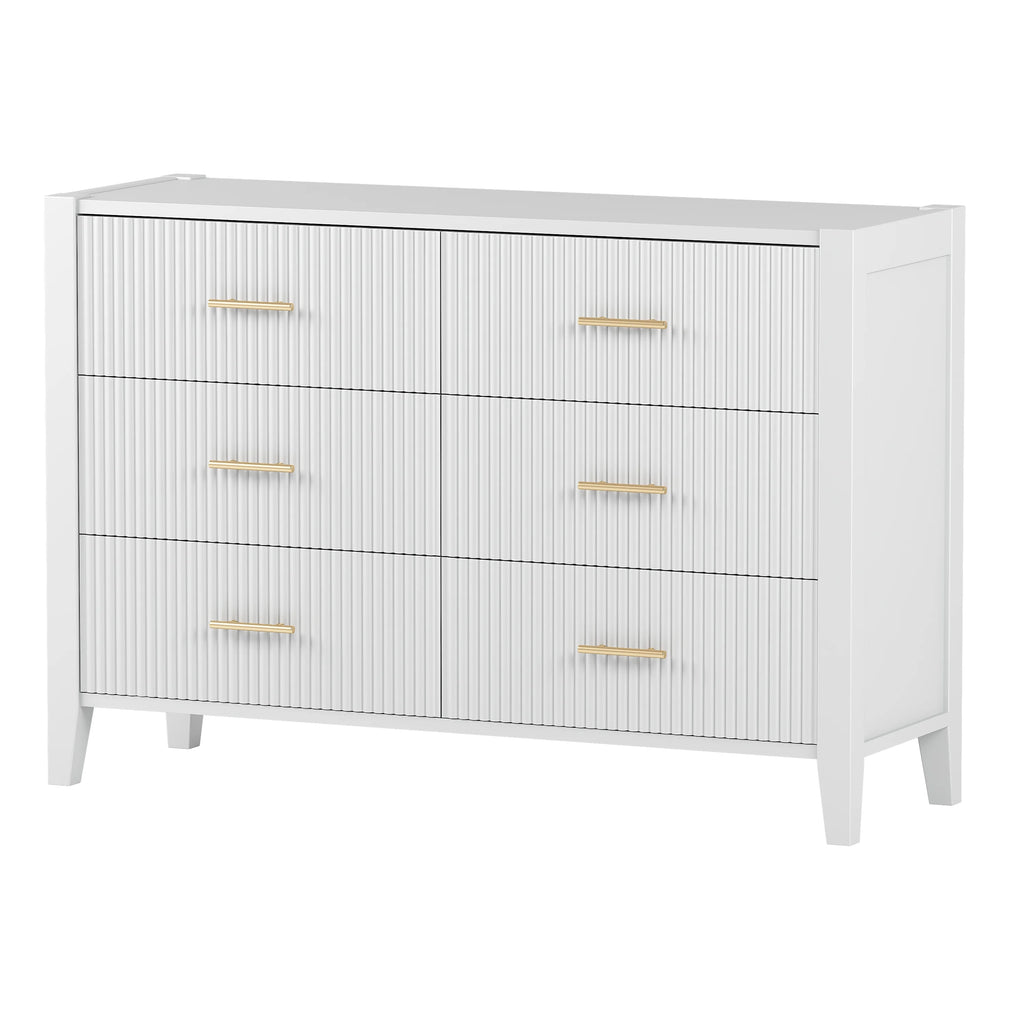 White 6 Drawer Dresser U376616