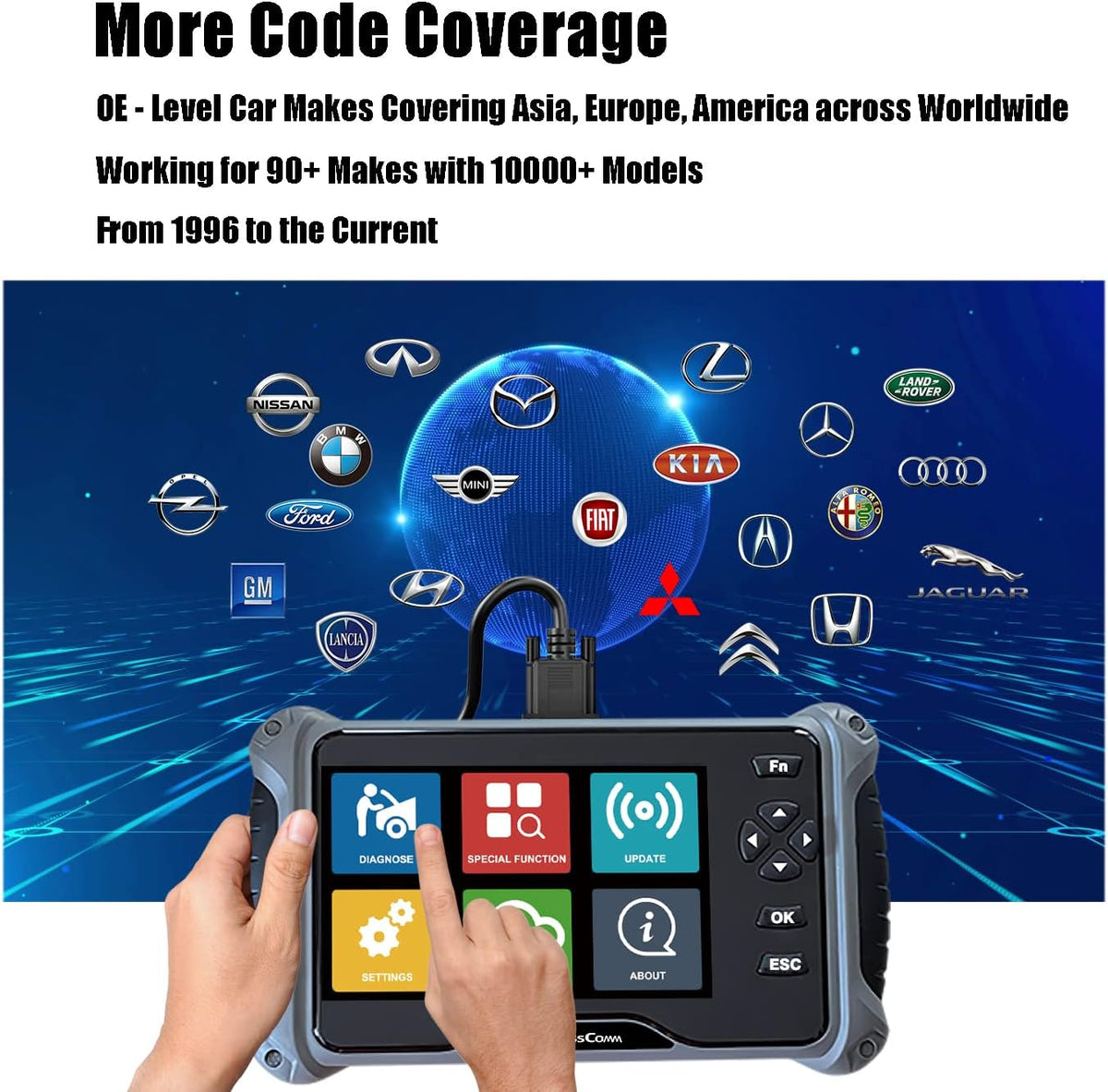 7Inch OBD2 Car Scanner Code Reader & Scan Tool P2891