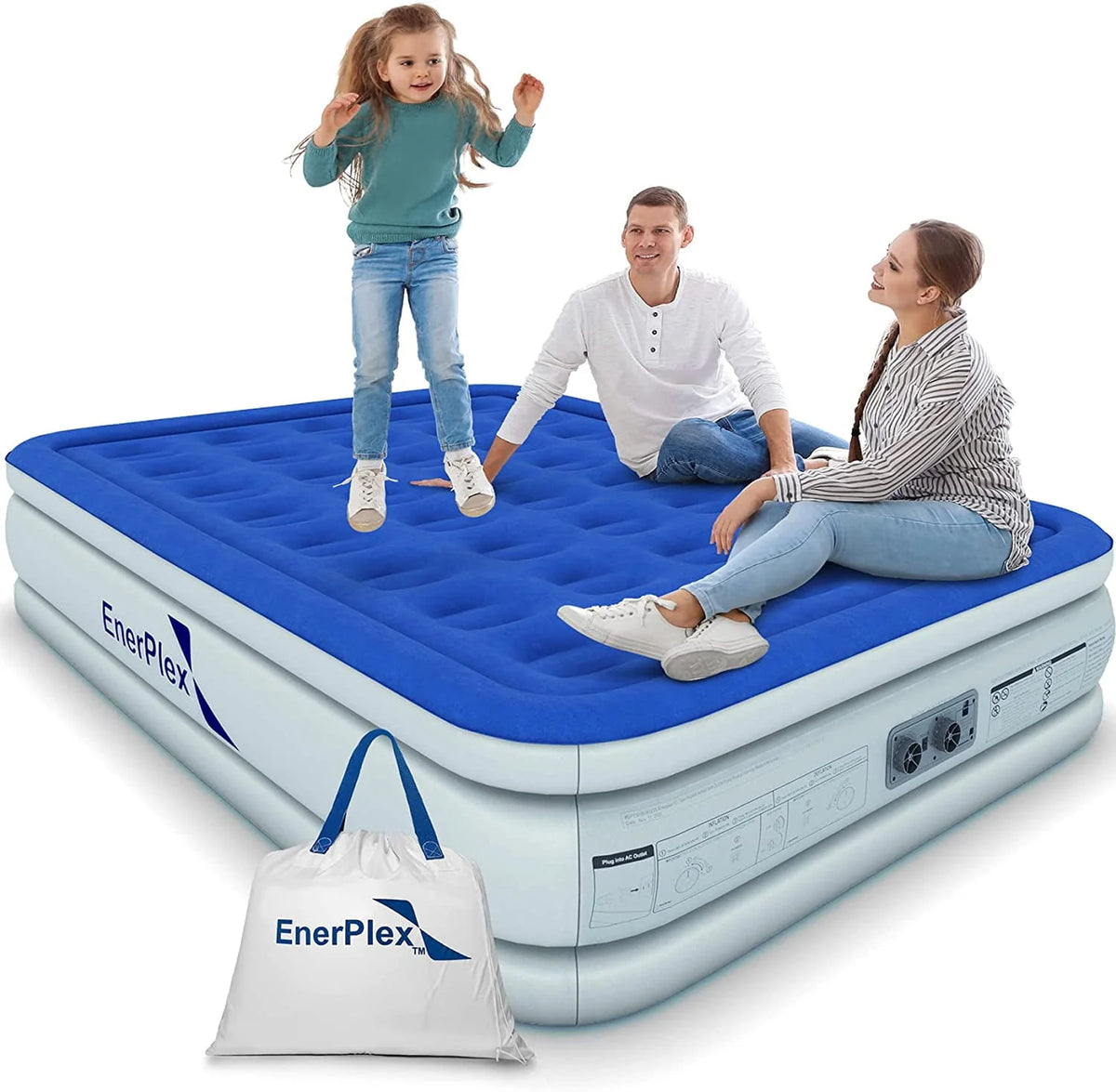 16 Inch Queen Air Mattress with Built in Pump J22047