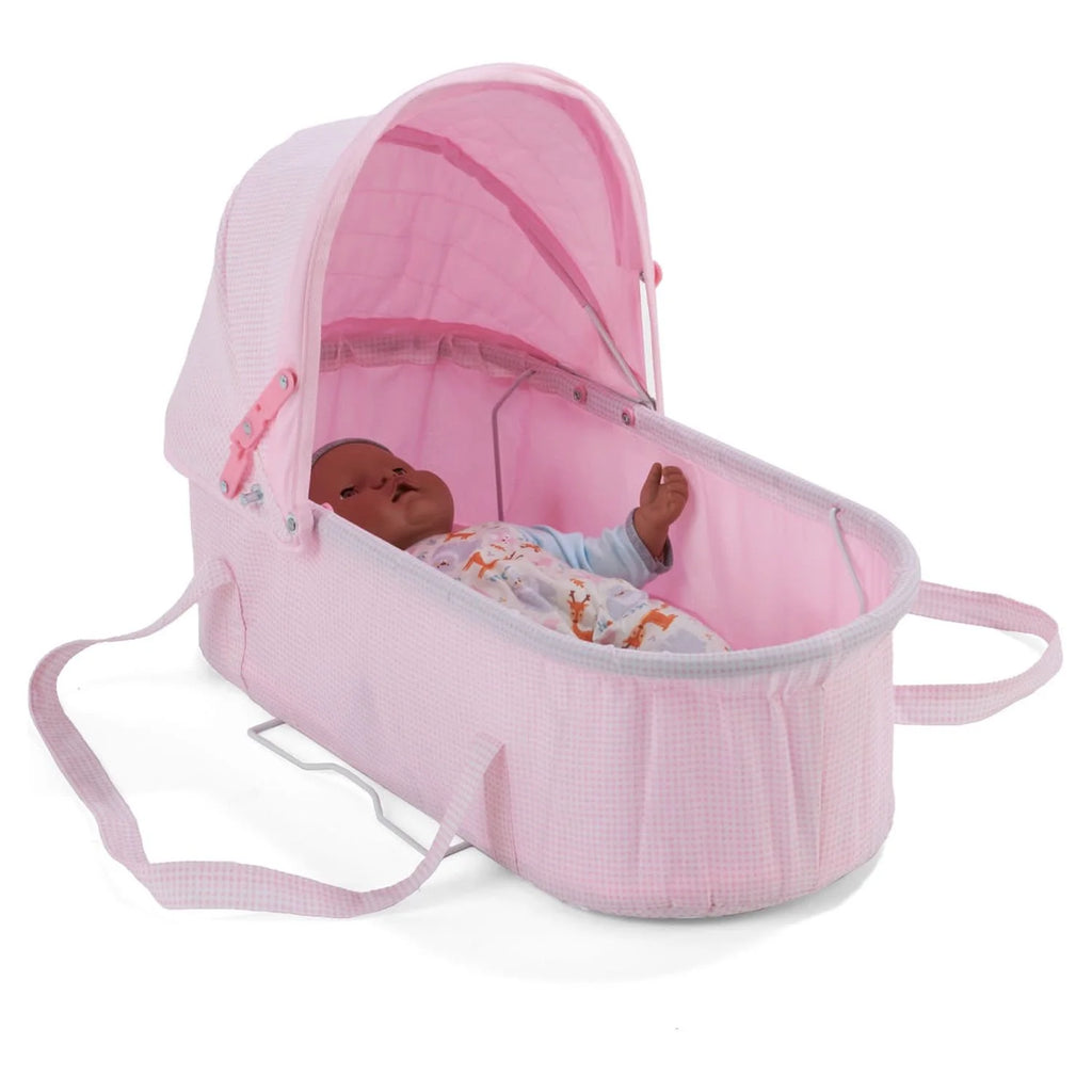 Pink Gingham Doll Pram Carrier Stroller F70112
