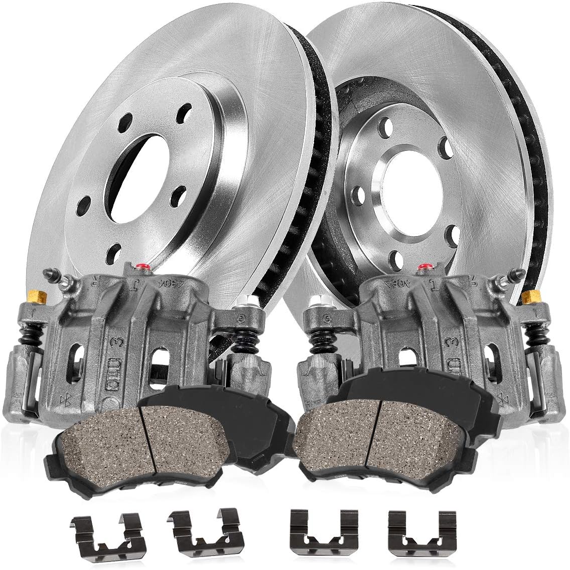 Front Brake Calipers Rotors Ceramic Pads L73615