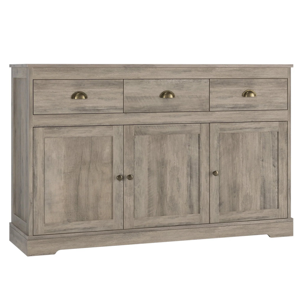 White 3 Drawer 3 Door Sideboard Storage Cabinet V23858