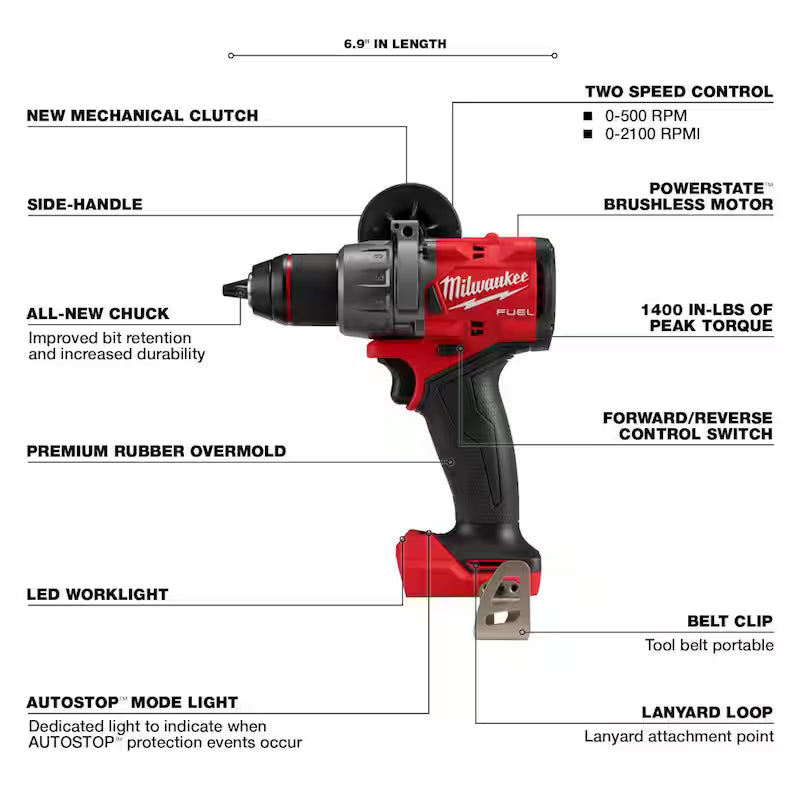 18-Volt Lithium-Ion Brushless Cordless Hammer Drill with Screw Driver Bit Set U209579