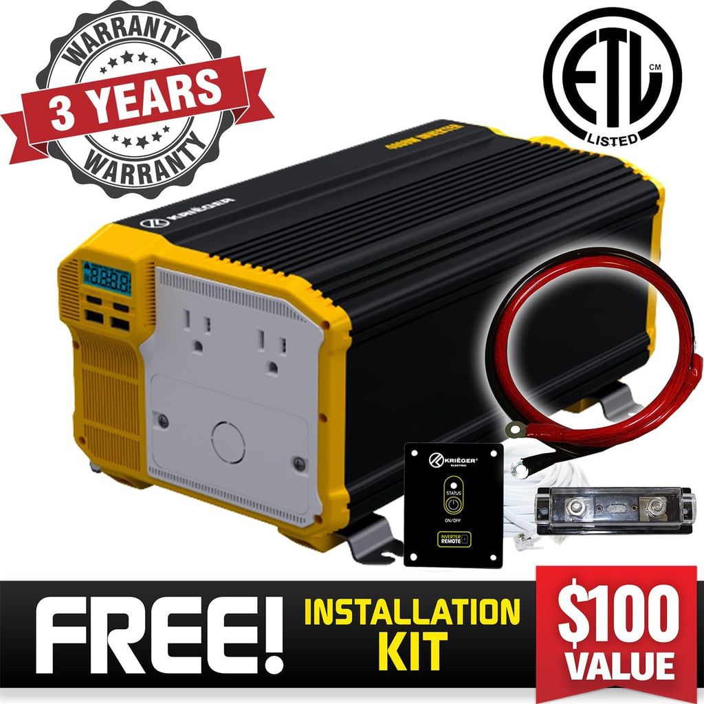 3000 Watts 12V to 110V Modified Sine Wave Power Inverter A4065