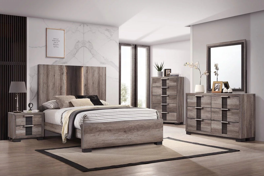 Queen Size Solid Wood Bed Set V833064