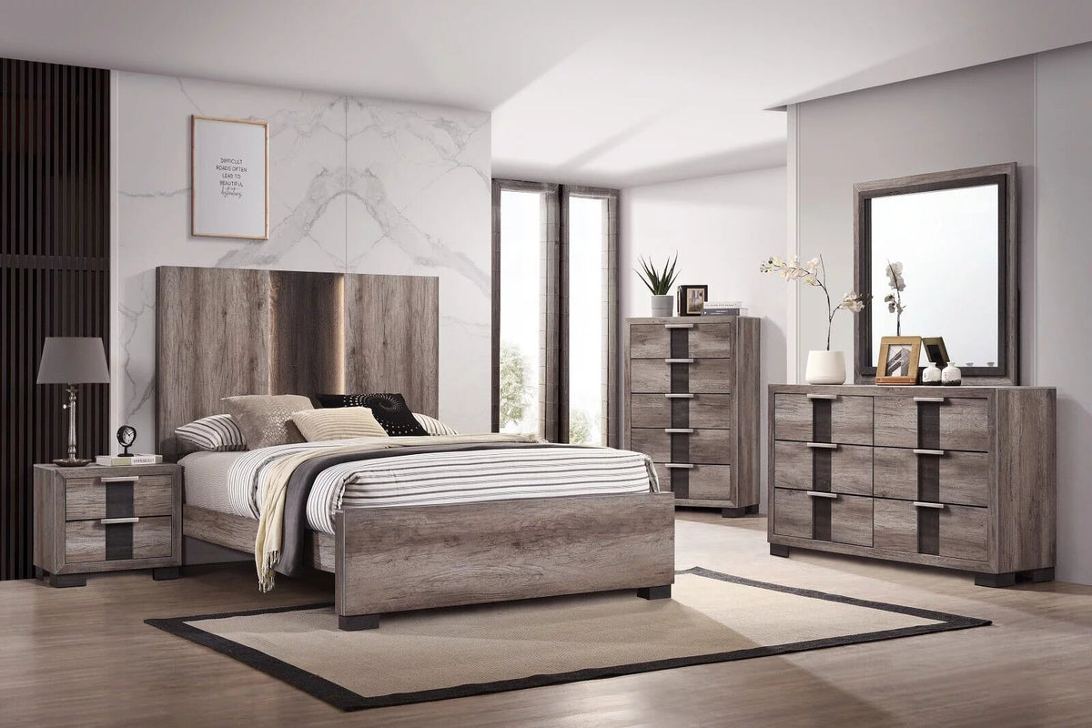 Queen Size Solid Wood Bed Set V833064
