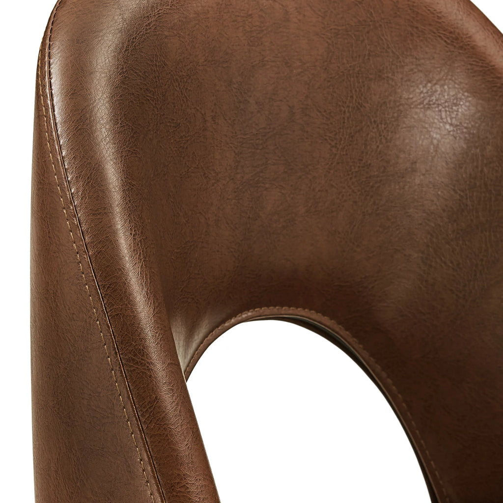 29" Metal Swivel Bar Stools, Set of 2, Brown G638