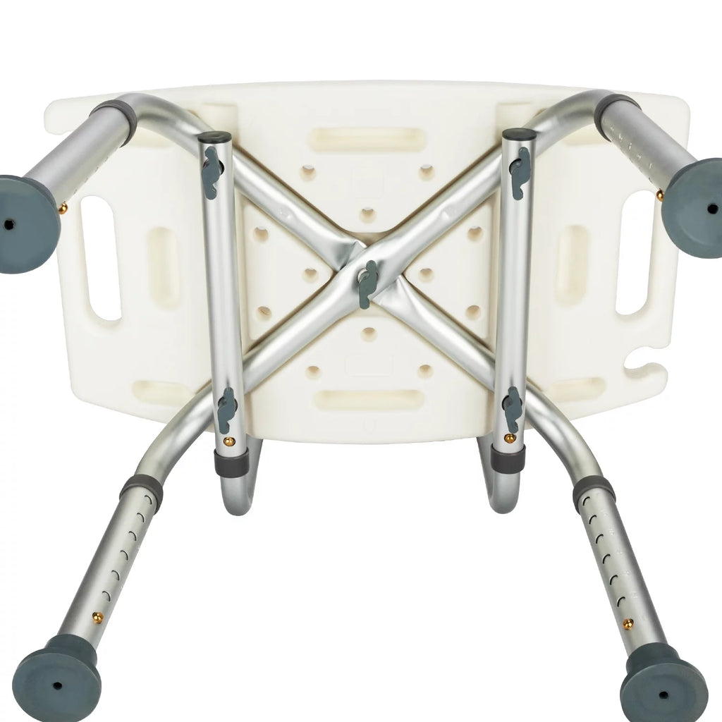 Adjustable Shower Chair Seat Bench with Removable Back I1222