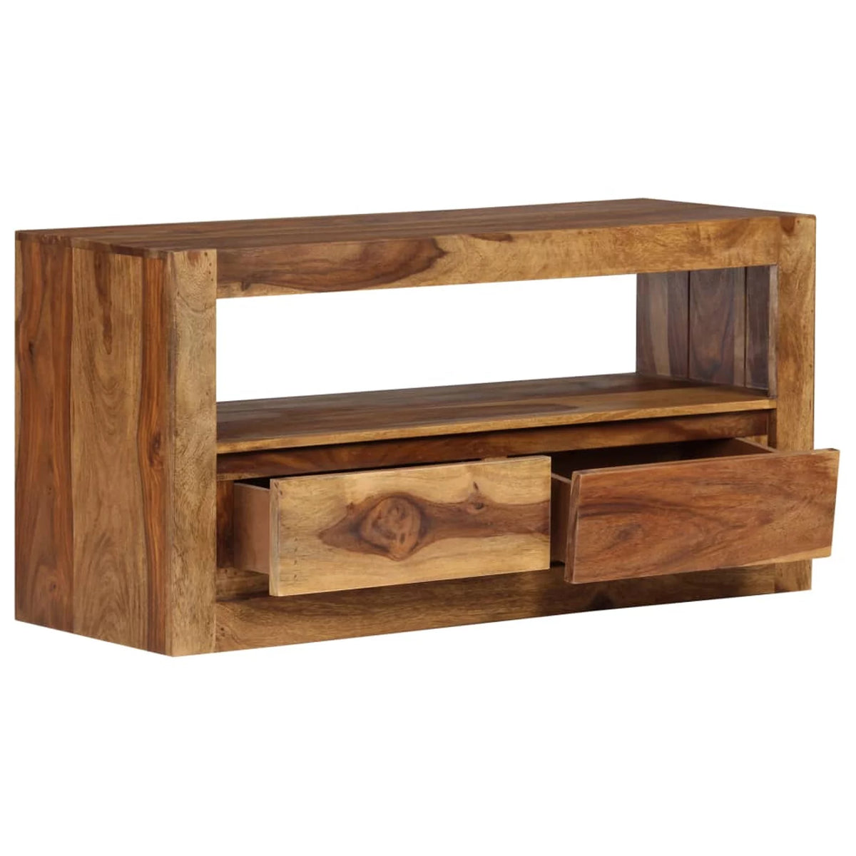 Sheesham Wood TV Cabinet with 2 Storage Drawers T101823