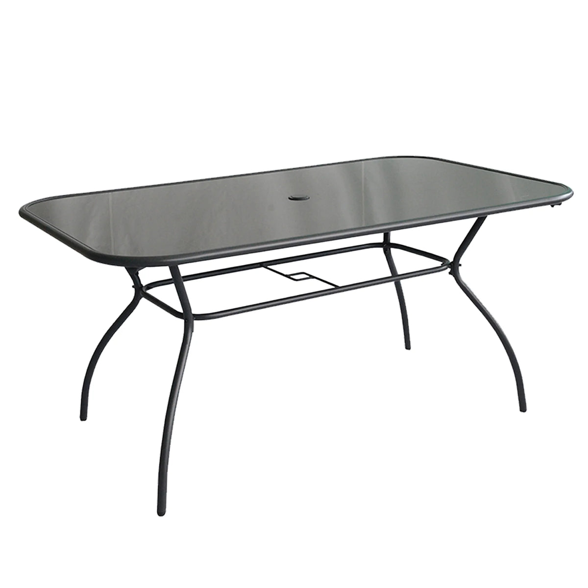 7 Pcs Wicker Dining Set with Tempered Glass Table K384