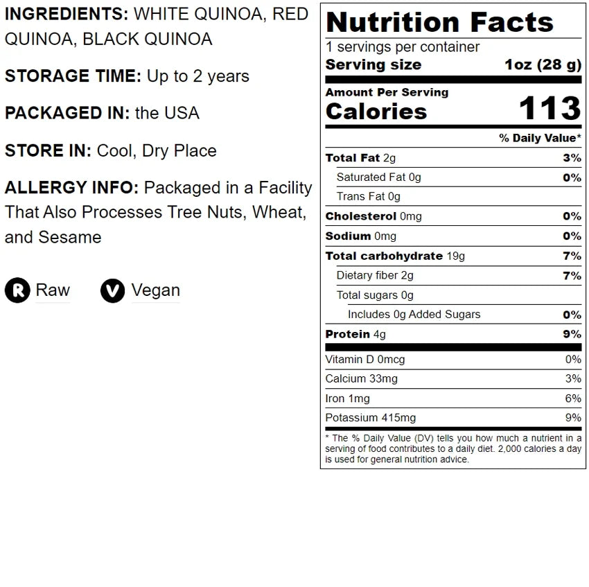 24 Pounds Tri-Color Quinoa Blend I7452
