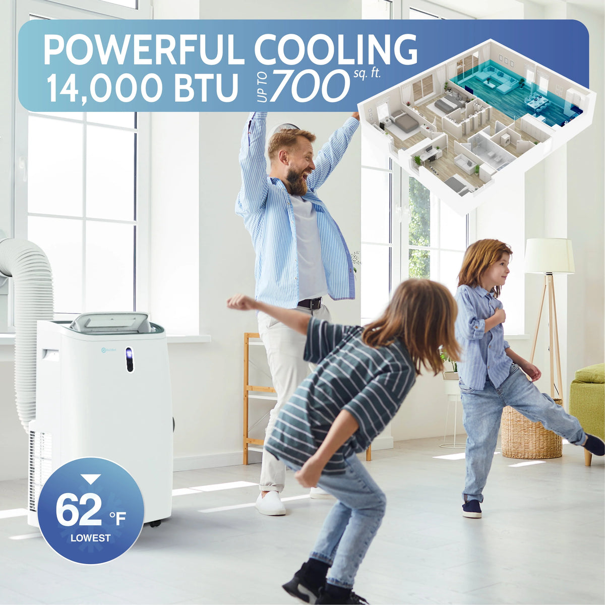 10,000 BTU Portable Air Conditioner & Dehumidifier Q2100