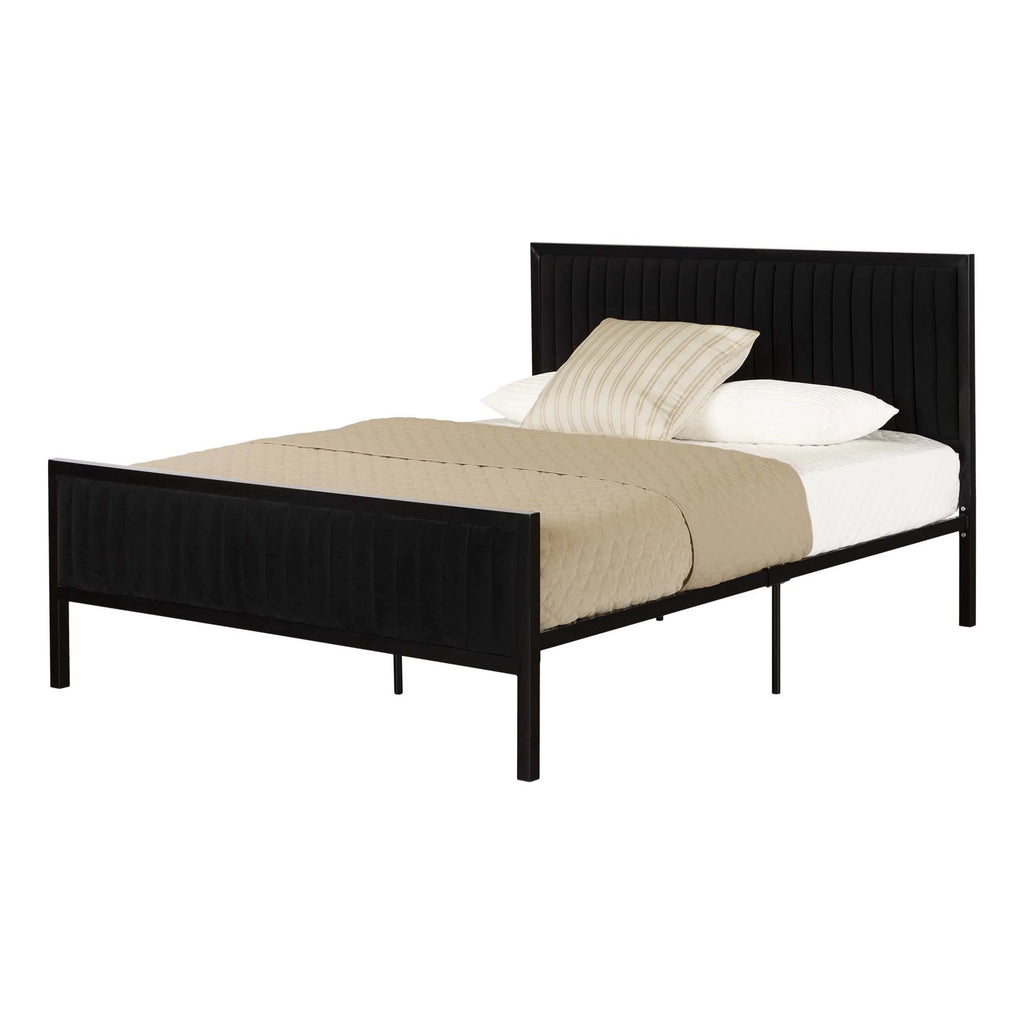 Queen Size Metal-framed Upholstered Bed Set N7626