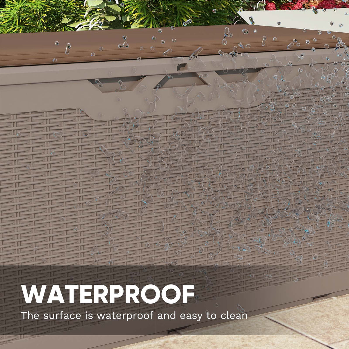 100 Gallon Resin Deck Box V7101