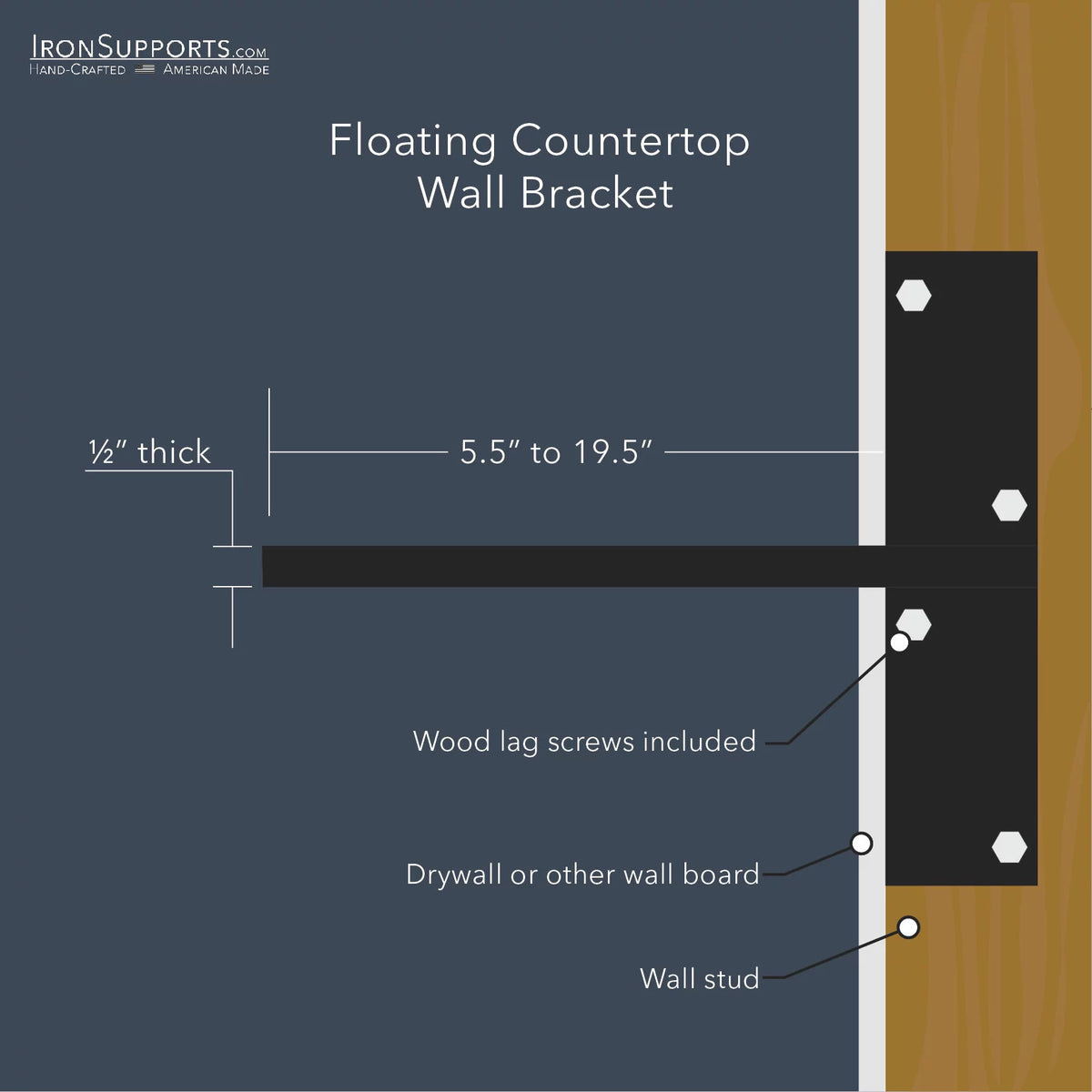 Floating Countertop Wall Bracket I703525
