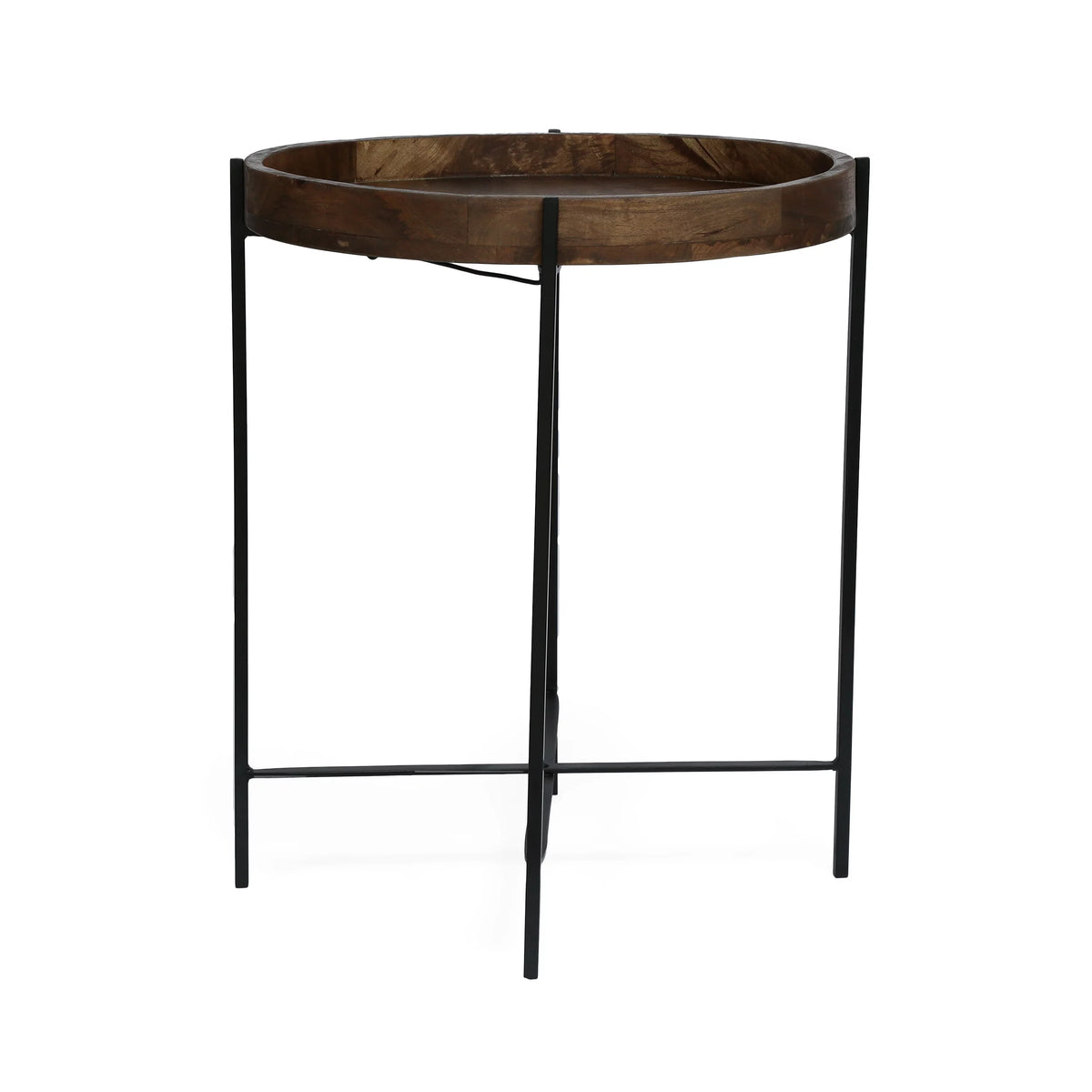 Mango Wood Folding Tray Top Side Table O608200