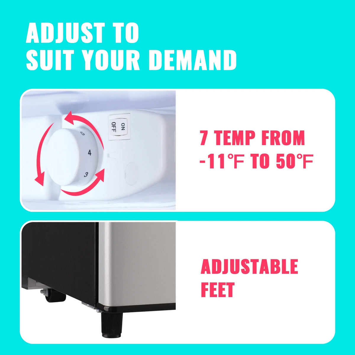 3.5 Cu.ft Dual Door Mini Fridge with Freezer Silver X5572
