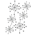 Black and Silver Metal Starburst Wall Décor Set G89771