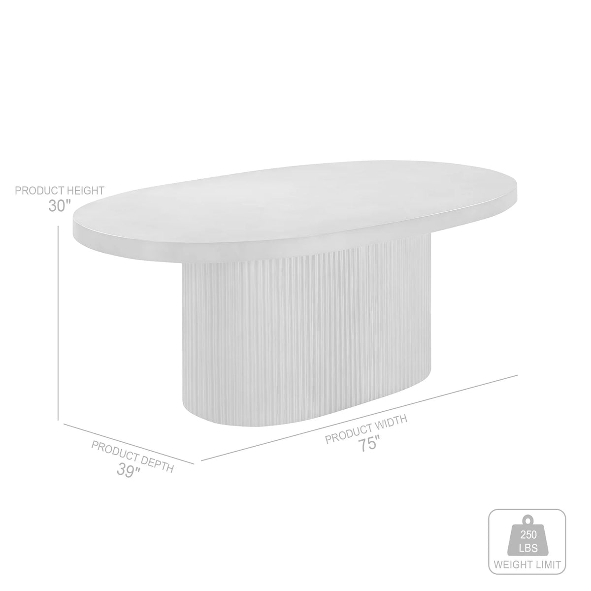 Oval Modern Resin Dining Table C404902