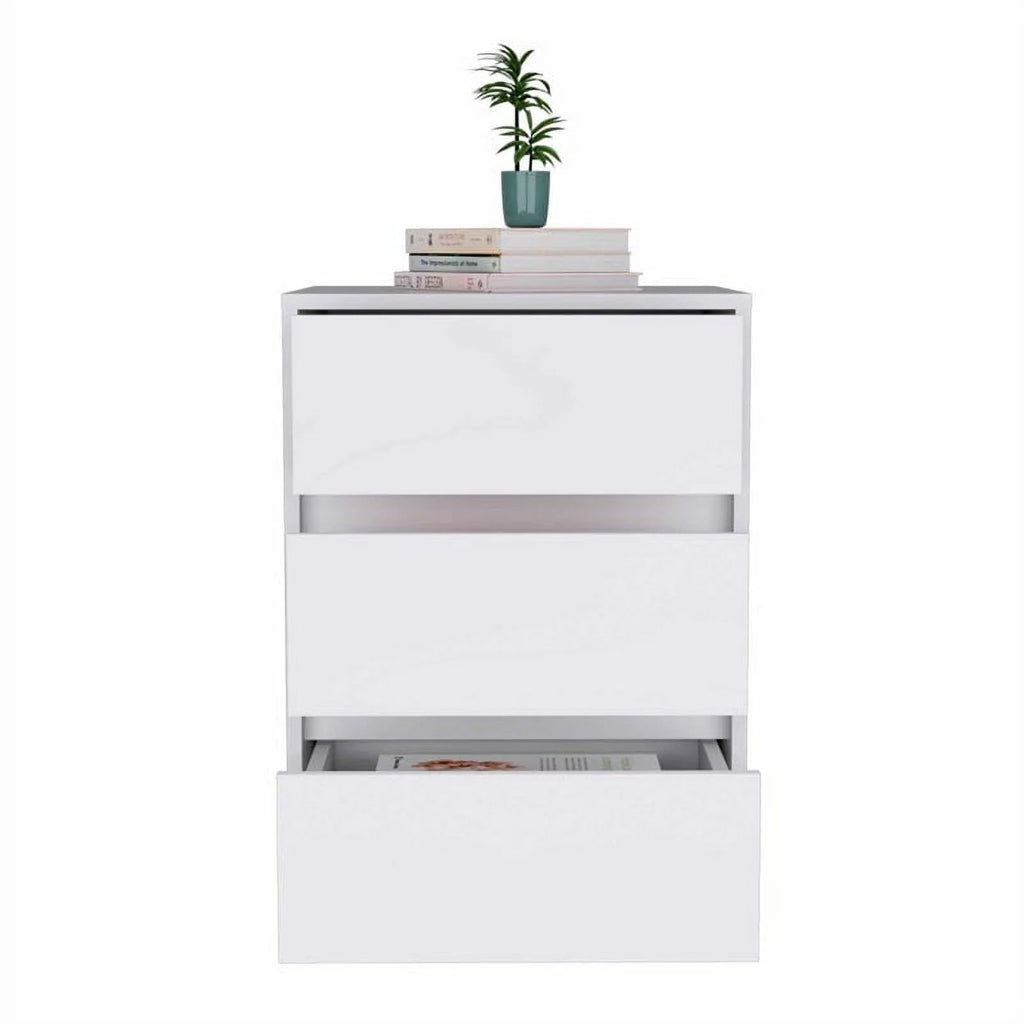 3 Drawer White Wood Filing Cabinet F16991