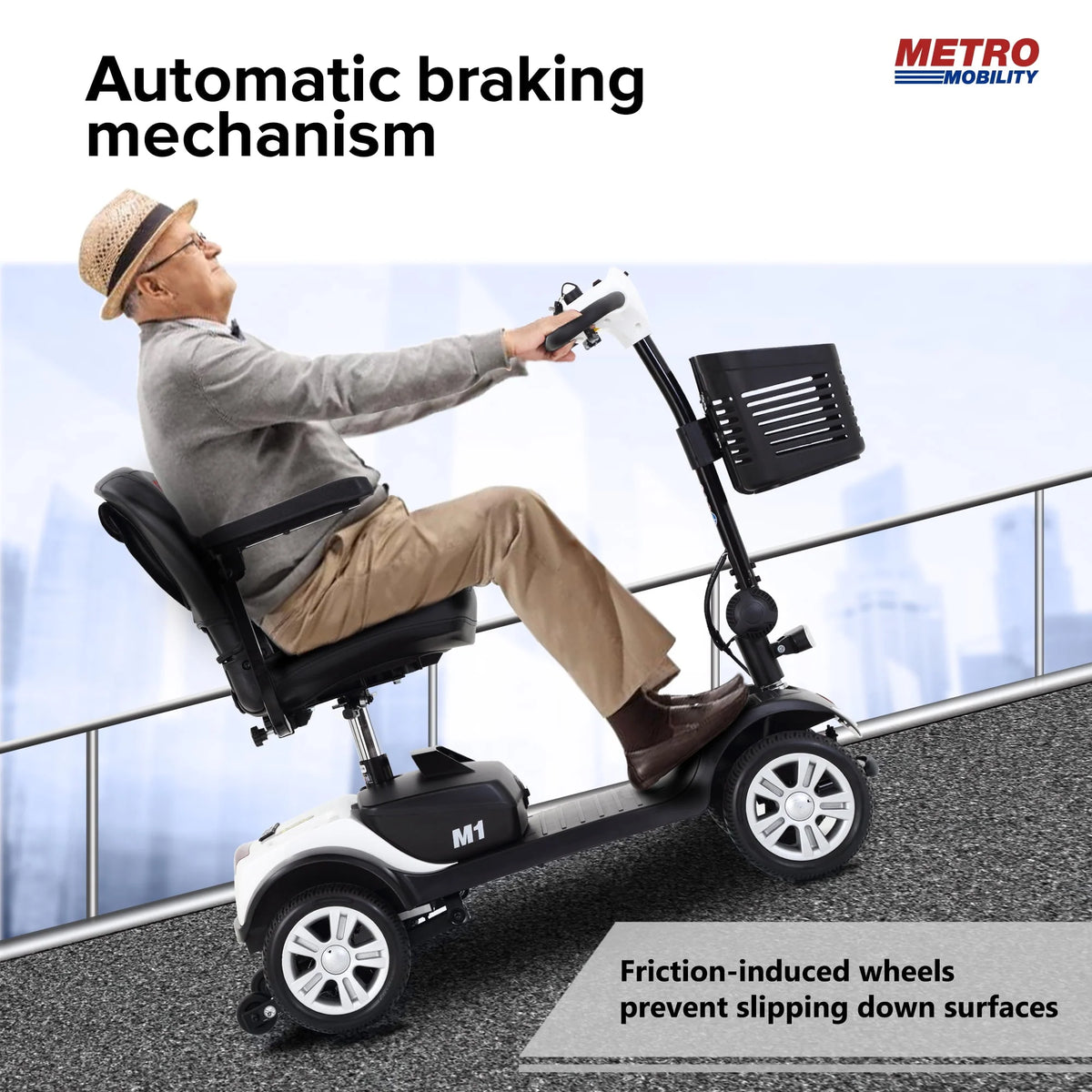 300W Motor Compact Mobility Scooter with Headlights Q285