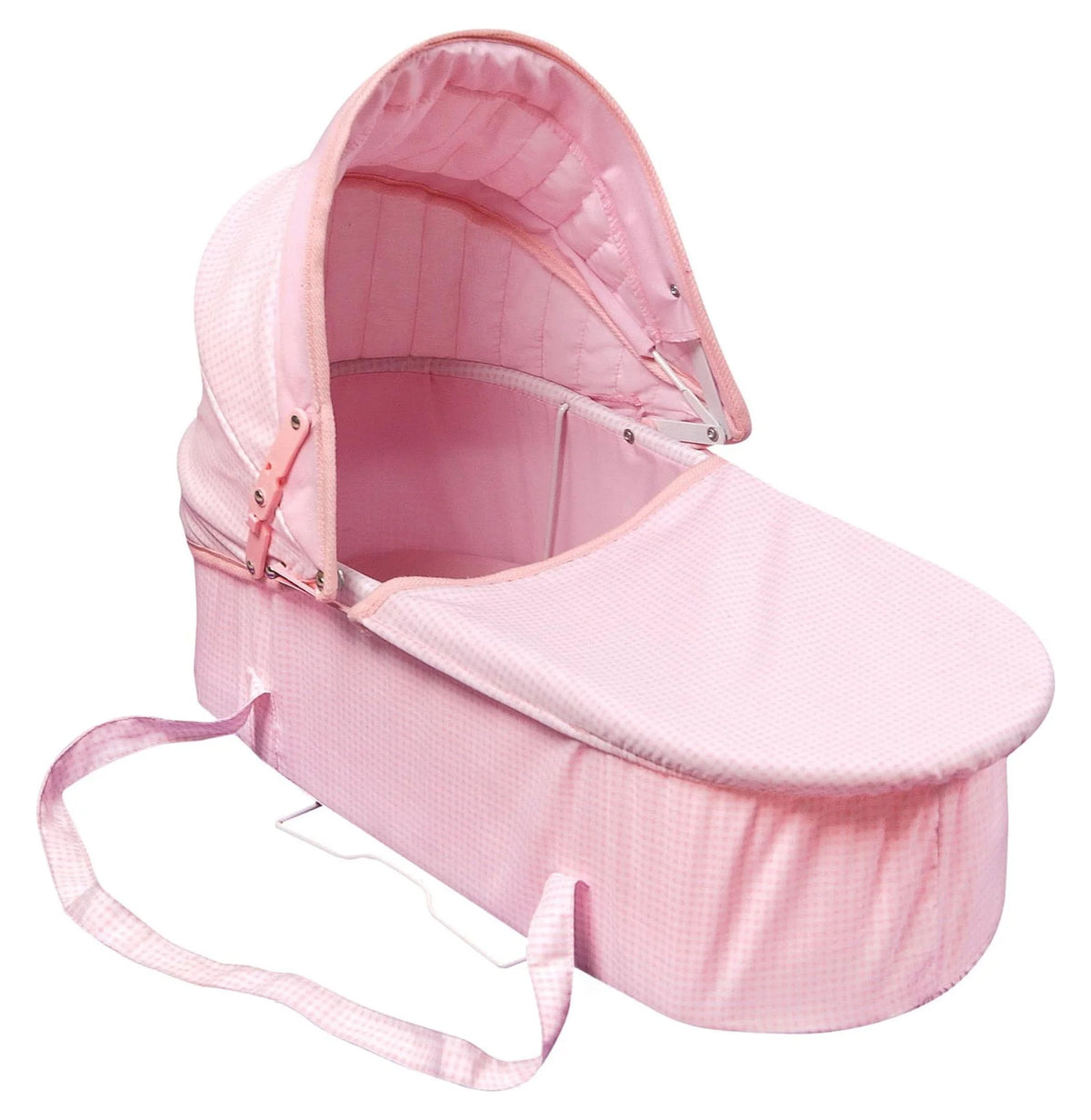 Pink Gingham Doll Pram Carrier Stroller F70112