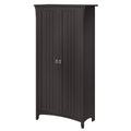 Vintage Black Kitchen Pantry Cabinet with Doors J8142