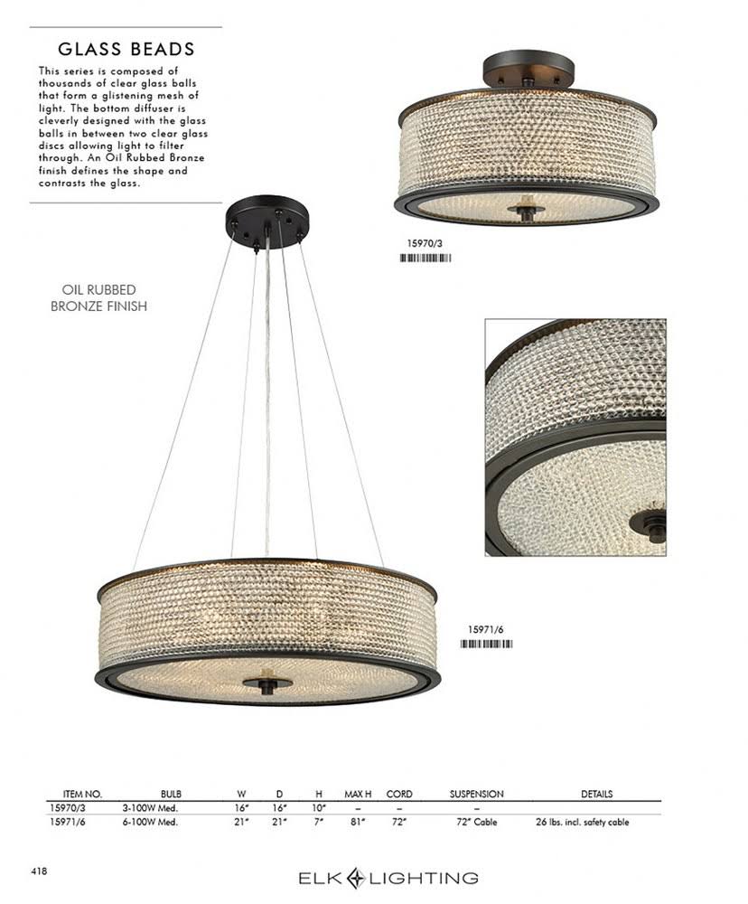 3 Light Semi Flush Oil Rubbed Bronze K77745