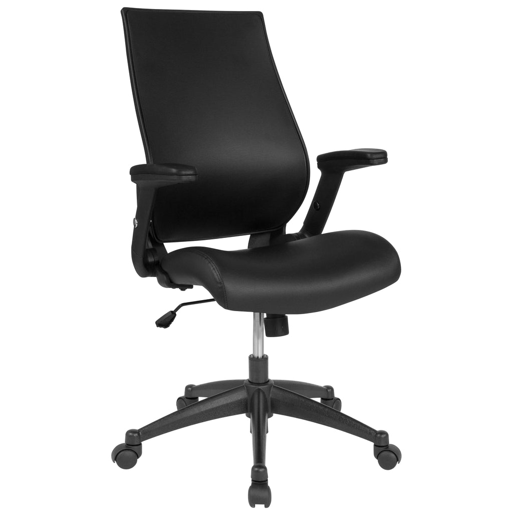 High Back Black Executive Swivel Office Chair with Adjustable Arms X985
