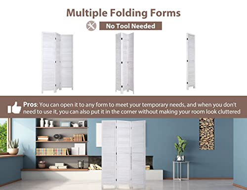 47.7'' Wide 67'' Tall 3 Panel Wooden Folding Room Divider A41373