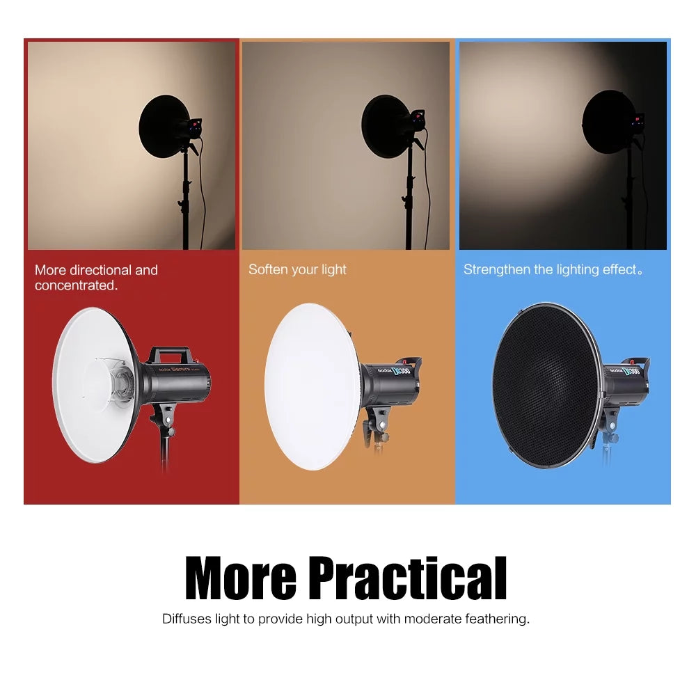 41cm Speedlite Diffuser Beauty Dish Lampshade with Reflector Honeycomb Soft Cloth Y37338