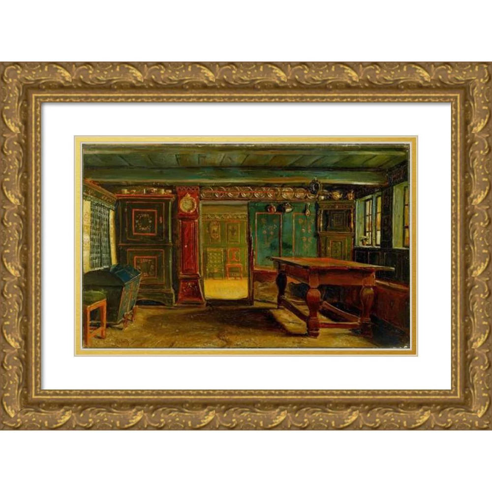 Gold Ornate Framed and Double Matted Museum Art Print E5442