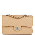 Beige Caviar Classic Flap Bag B777
