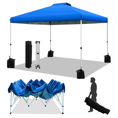 Blue 10x10ft Pop up Canopy Tent with Roller Bag A460976