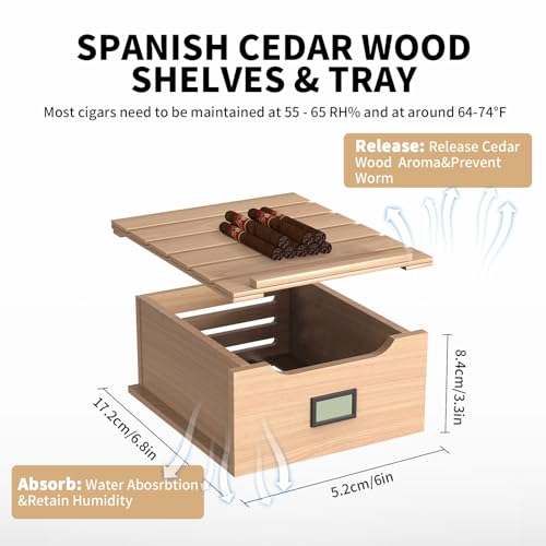 8L Electric Cigar Humidor with Heating and Cooling O686