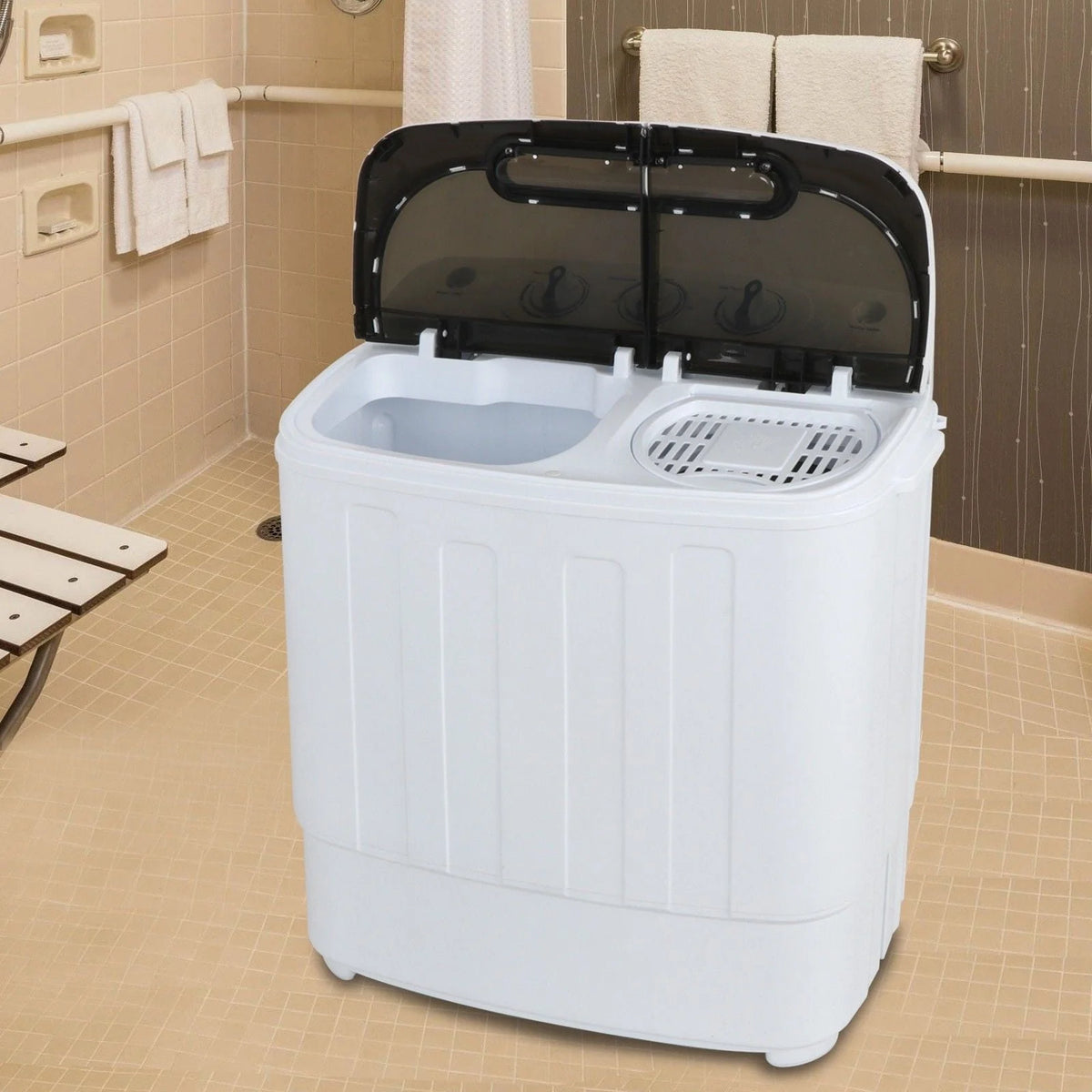 Portable Compact Twin Tub Washing Machine 13lbs Capacity V486