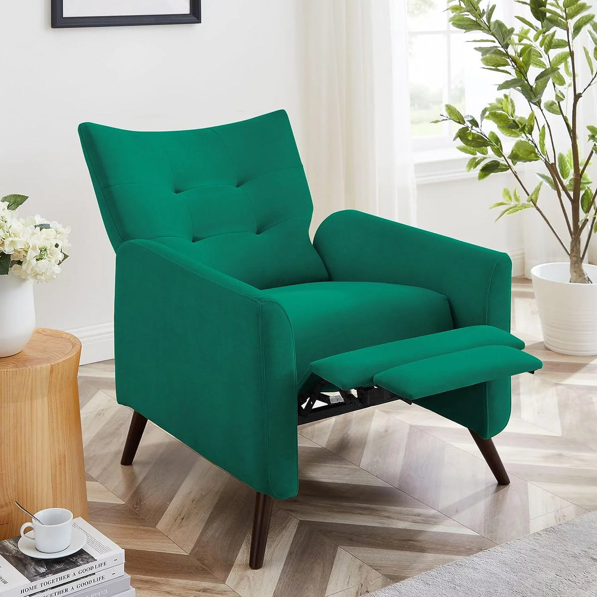 Velvet Pushback Recliner Chair W807245