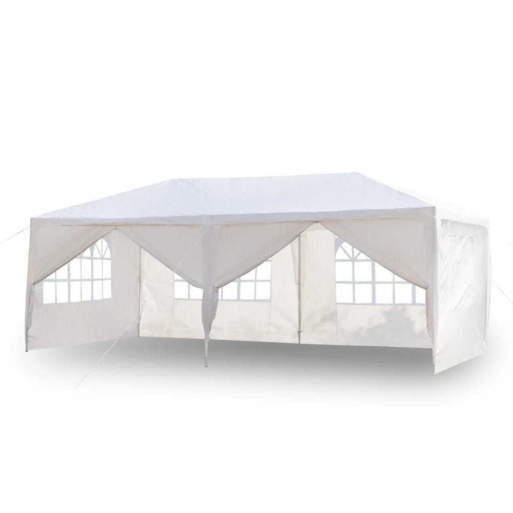 10'x 20' Canopy Tent with 6 Removable Sidewalls White P2206