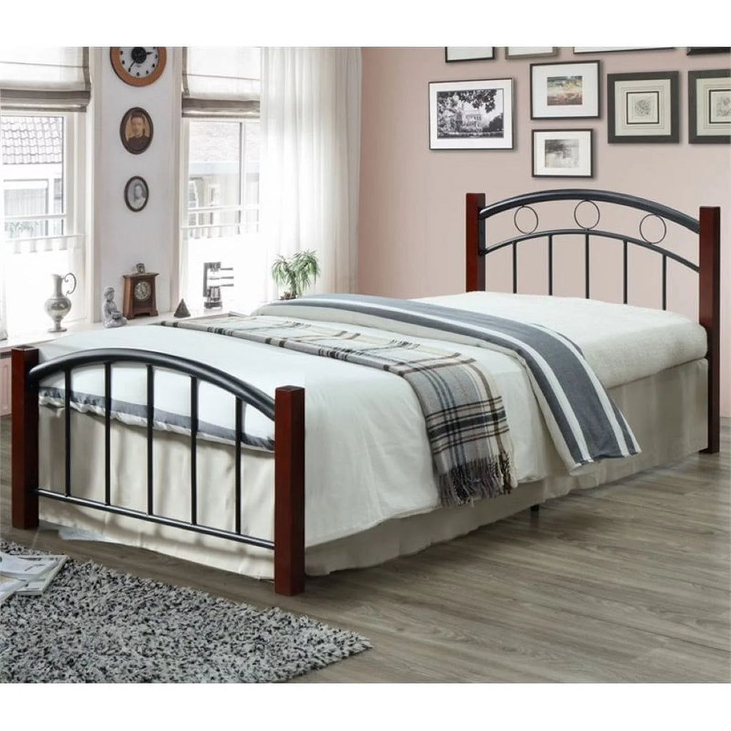Twin Metal Bed with Headboard and Footboard Q765