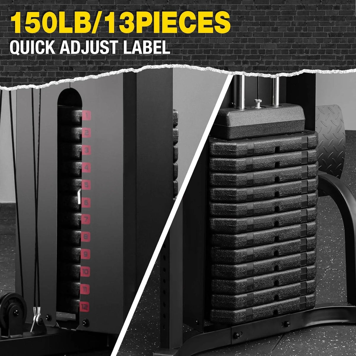 Home Gym Station with 150LBS Weight Stack I2851