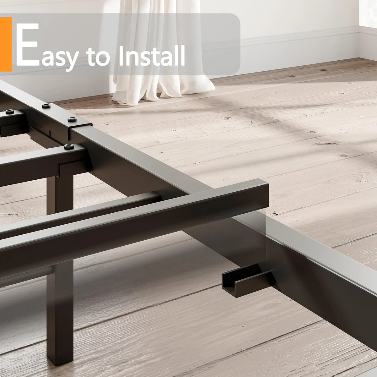 King Bed Frame with Storage Headboard and Charging Station Z6912