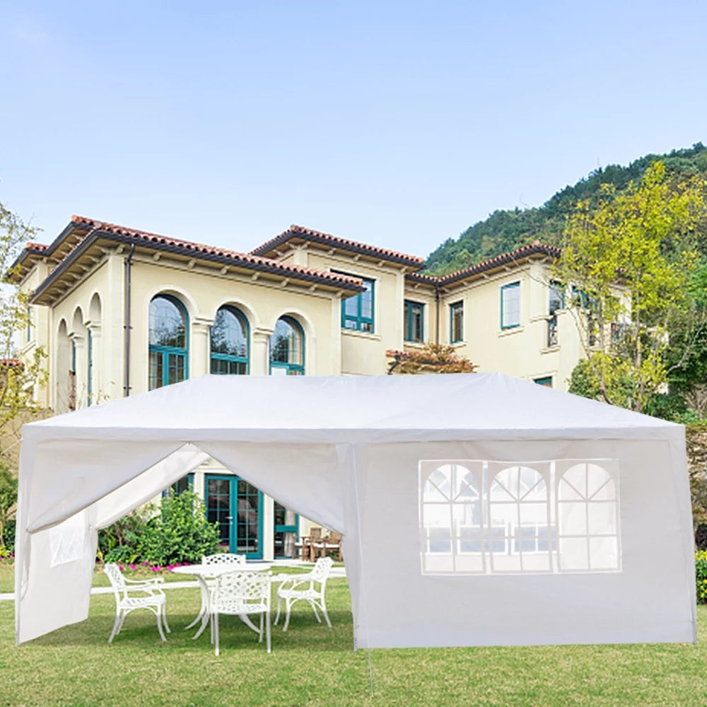 10'x 20' Canopy Tent with 6 Removable Sidewalls White P2206
