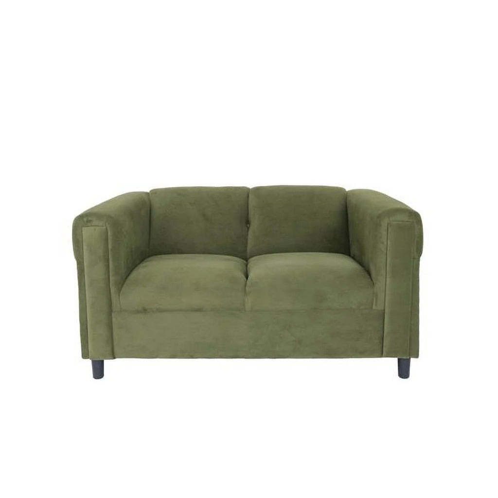Green Black Microsuede Love Seat V542103