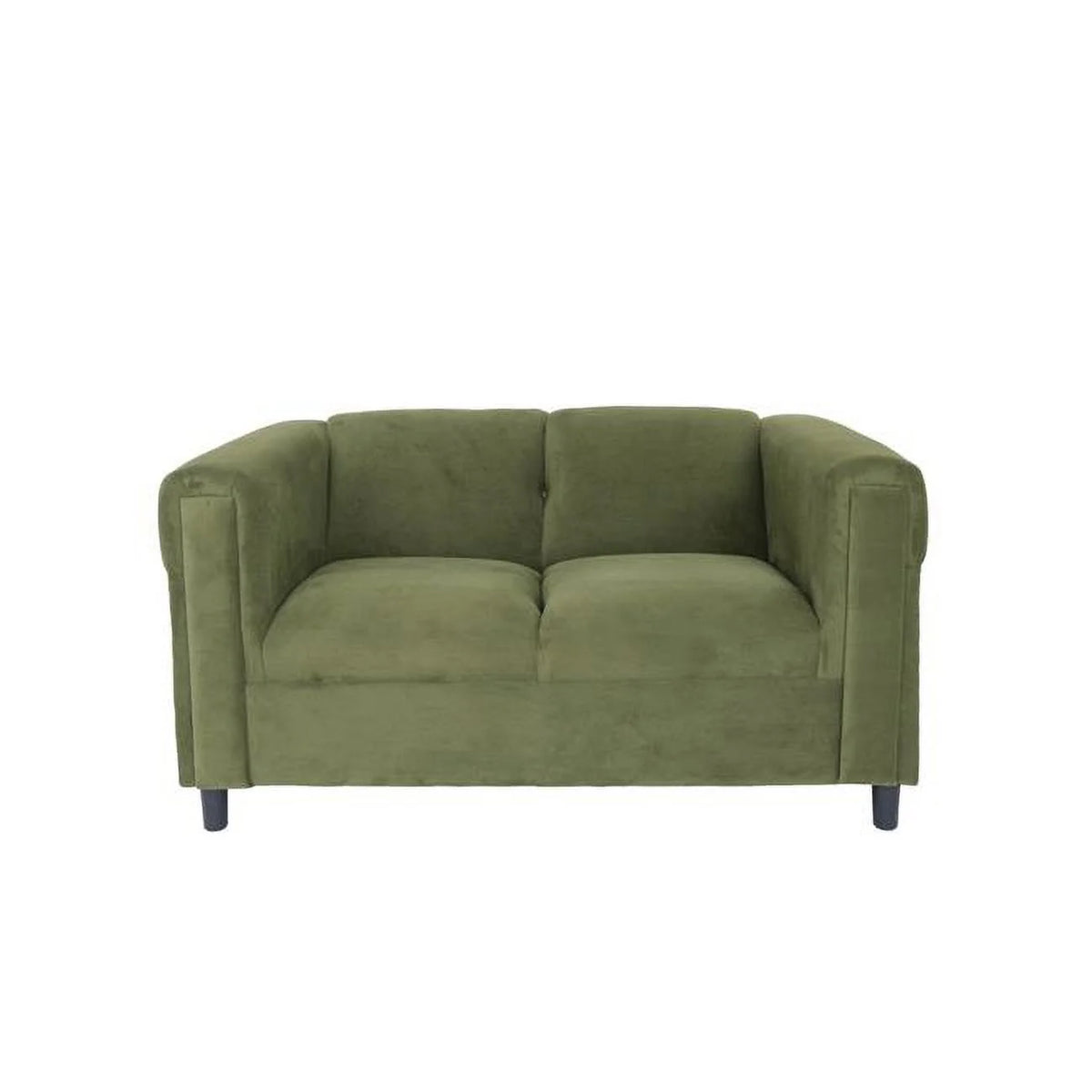 Green Black Microsuede Love Seat V542103