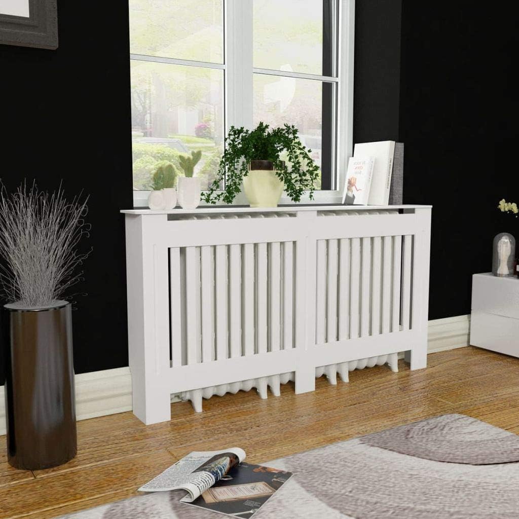 White MDF Radiator Cover Q2424