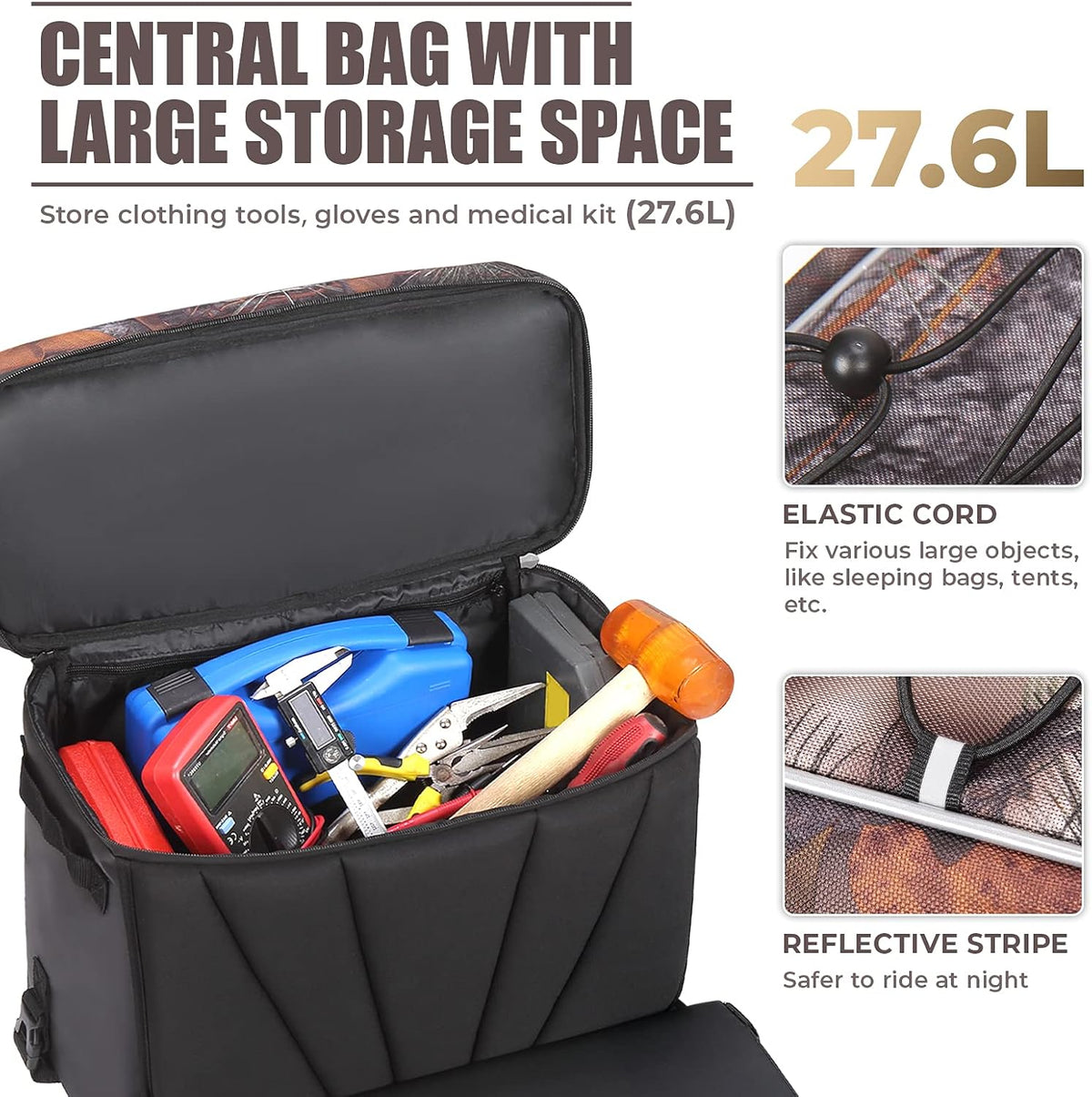 Camo Water-Resistant ATV Cargo Bag with Cooler P9907