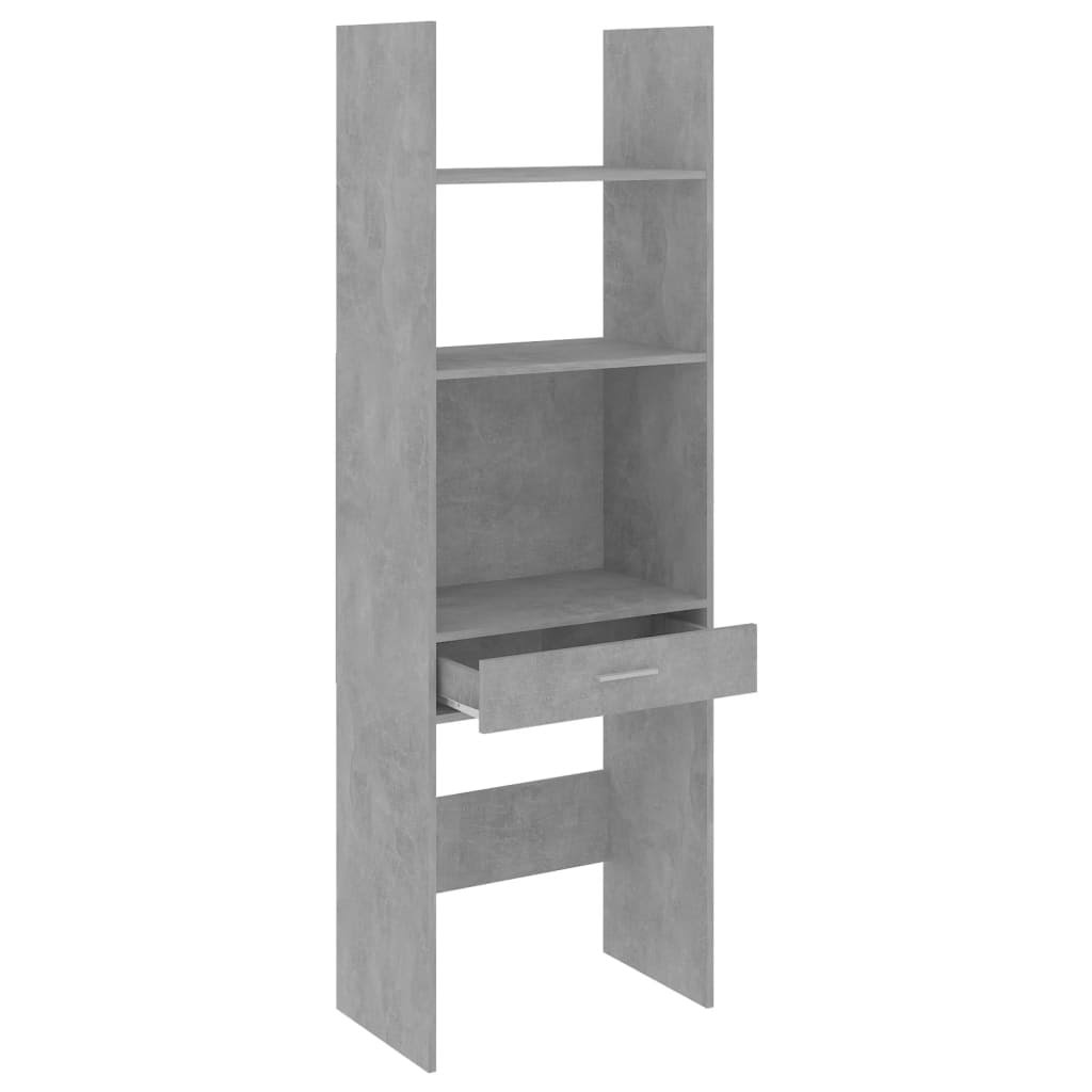Concrete Gray Chipboard Book Cabinet Z7806